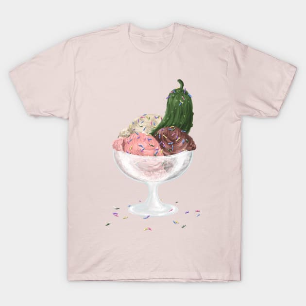 Pickles n Ice Cream T-Shirt by Thedustyphoenix